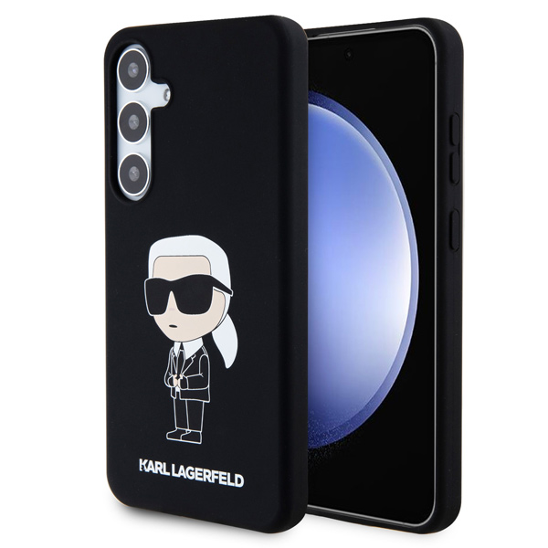 Karl Lagerfeld Liquid Silicone Ikonik NFT hátlapi tok Samsung Galaxy S24 Plus számára